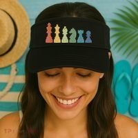 Funny Chess Pieces Board Gift Game Lover Player Themed Chess Gift 9 Visor thumb 2