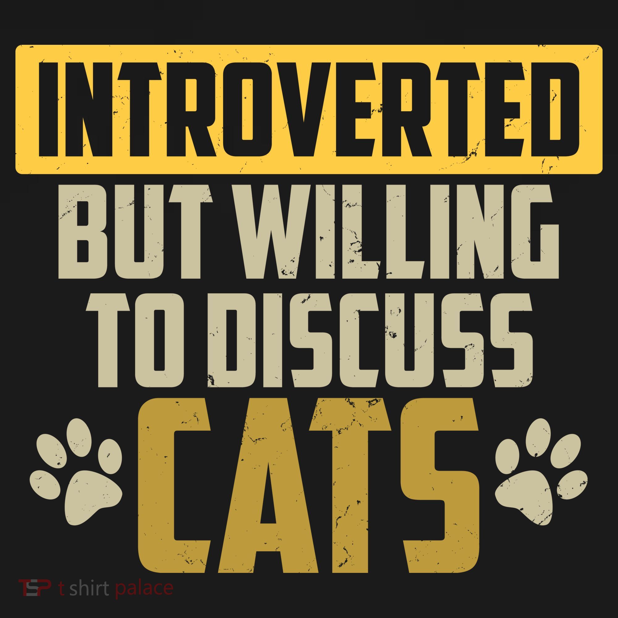 Funny Cat Paws Introverted But Willing To Discuss Cats Sweatshirt