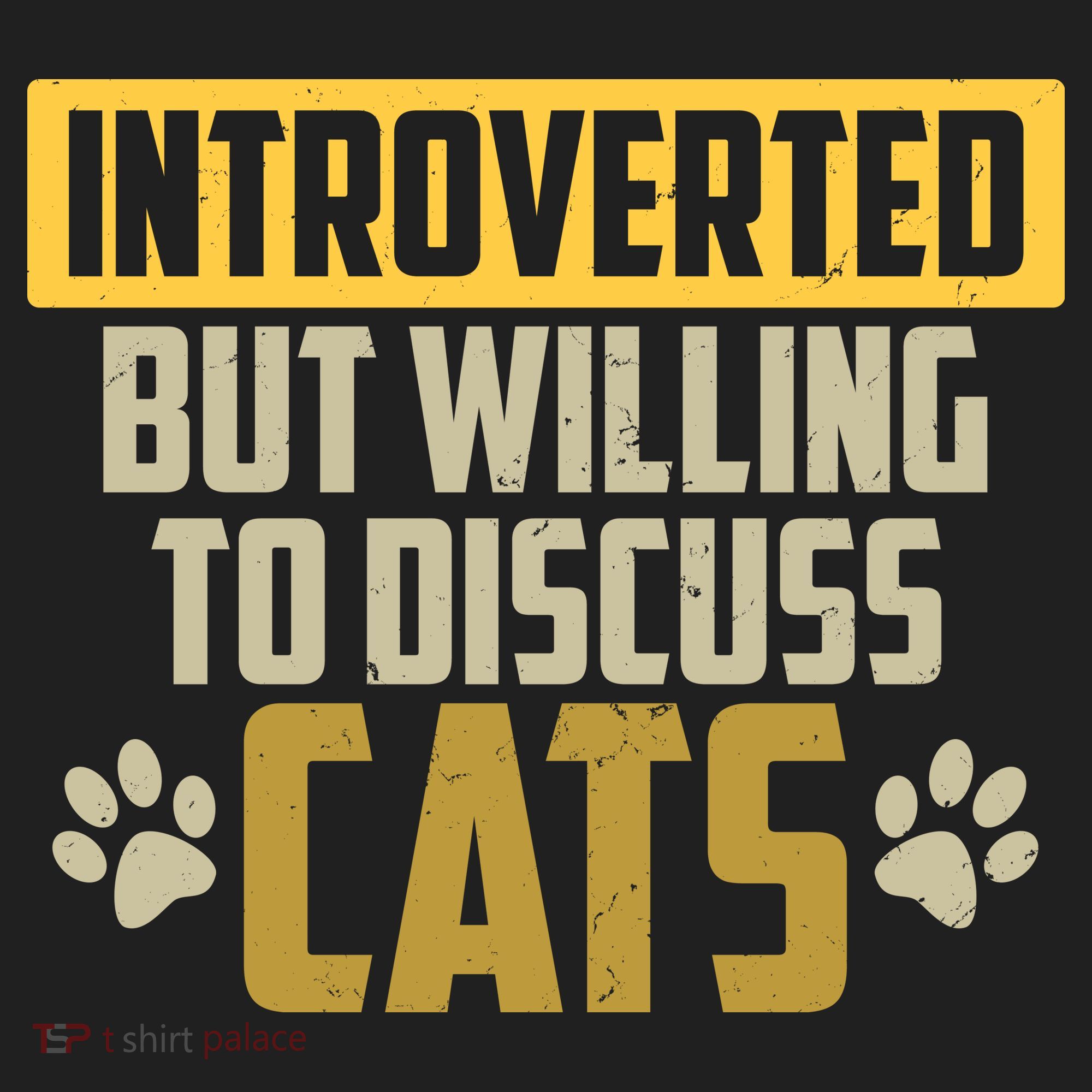 Funny Cat Paws Introverted But Willing To Discuss Cats Tumbler