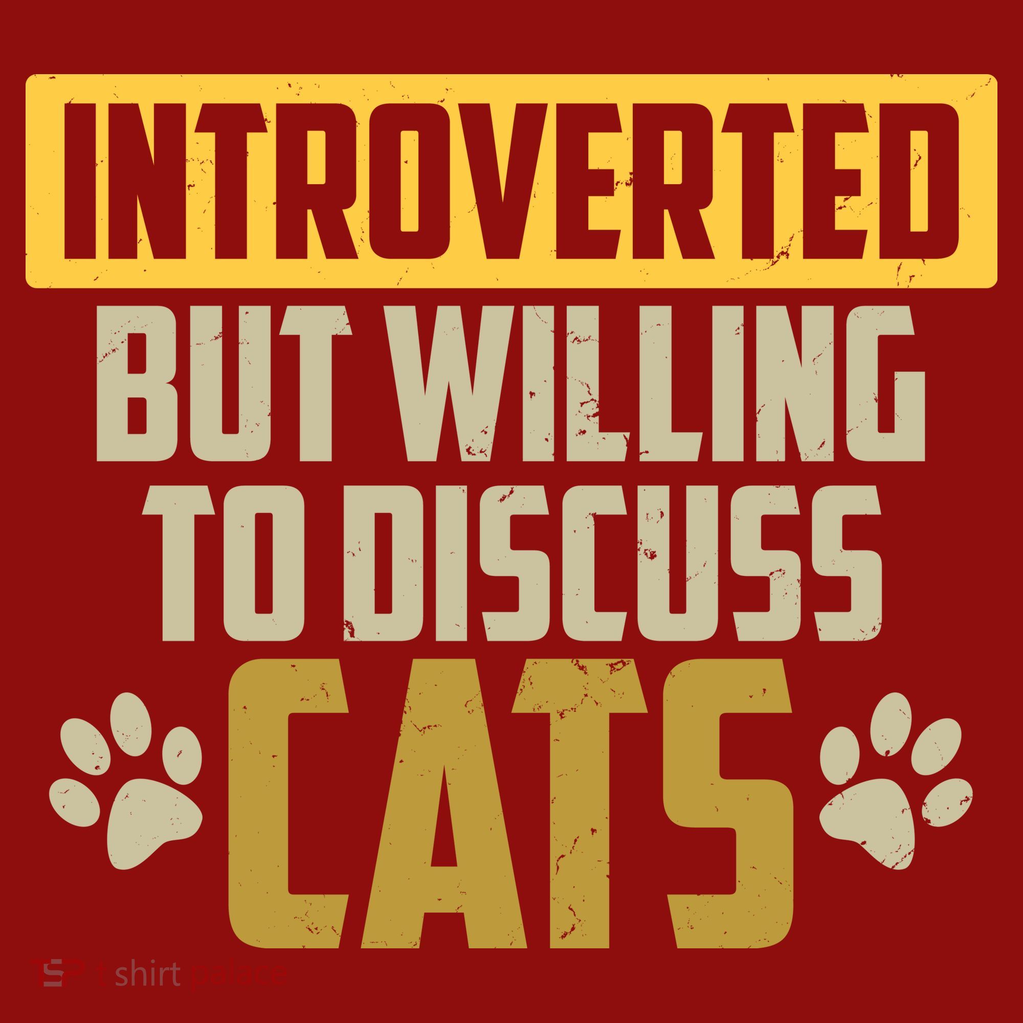 Funny Cat Paws Introverted But Willing To Discuss Cats Long Sleeve Shirt