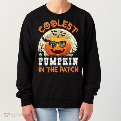 Funny Coolest Pumpkin In The Patch Halloween Graphic Gift Women's Sweatshirt