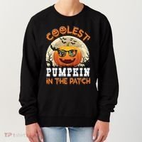 Funny Coolest Pumpkin In The Patch Halloween Graphic Gift Women's Sweatshirt thumb 0