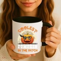 Funny Coolest Pumpkin In The Patch Halloween Graphic Gift Coffee Mug thumb 3
