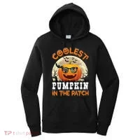 Funny Coolest Pumpkin In The Patch Halloween Graphic Gift Women's Hoodie thumb 0