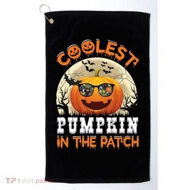 Funny Coolest Pumpkin In The Patch Halloween Graphic Gift Golf Towel