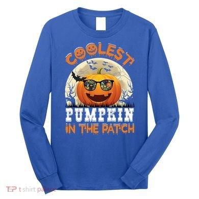 Funny Coolest Pumpkin In The Patch Halloween Graphic Gift Long Sleeve Shirt