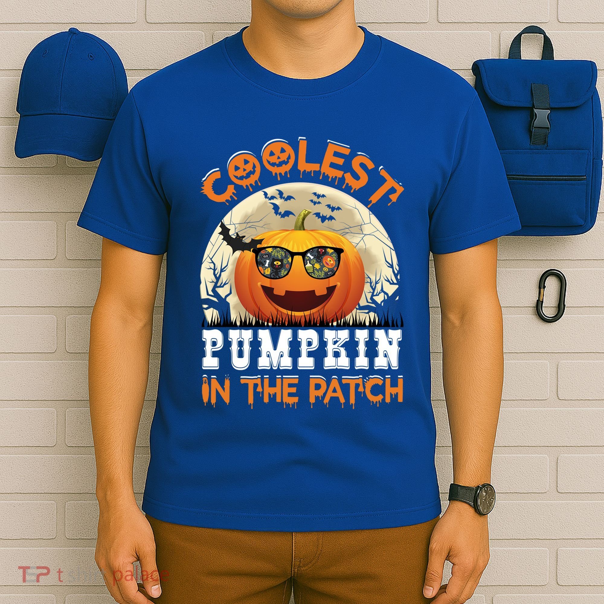 Funny Coolest Pumpkin In The Patch Halloween Graphic Gift T-Shirt
