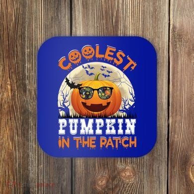 Funny Coolest Pumpkin In The Patch Halloween Graphic Gift Coaster