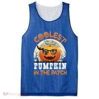 Funny Coolest Pumpkin In The Patch Halloween Graphic Gift Mesh Reversible Basketball Jersey Tank thumb 0