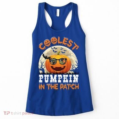 Funny Coolest Pumpkin In The Patch Halloween Graphic Gift Women's Tank Top