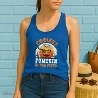 Funny Coolest Pumpkin In The Patch Halloween Graphic Gift Women's Tank Top thumb 2