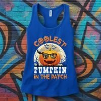 Funny Coolest Pumpkin In The Patch Halloween Graphic Gift Women's Tank Top thumb 3