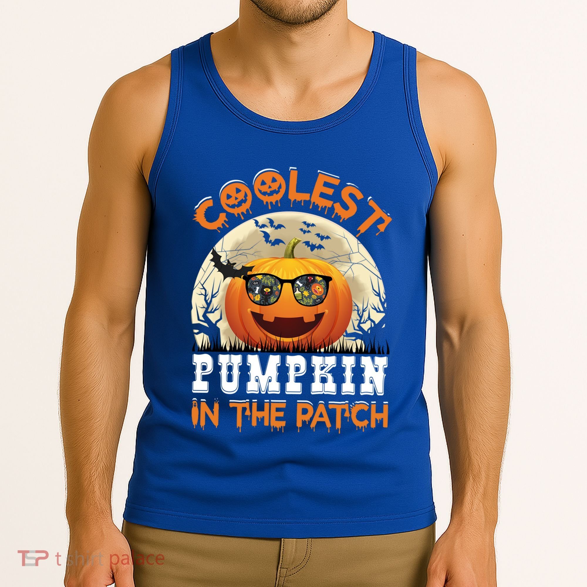 Funny Coolest Pumpkin In The Patch Halloween Graphic Gift Tank Top