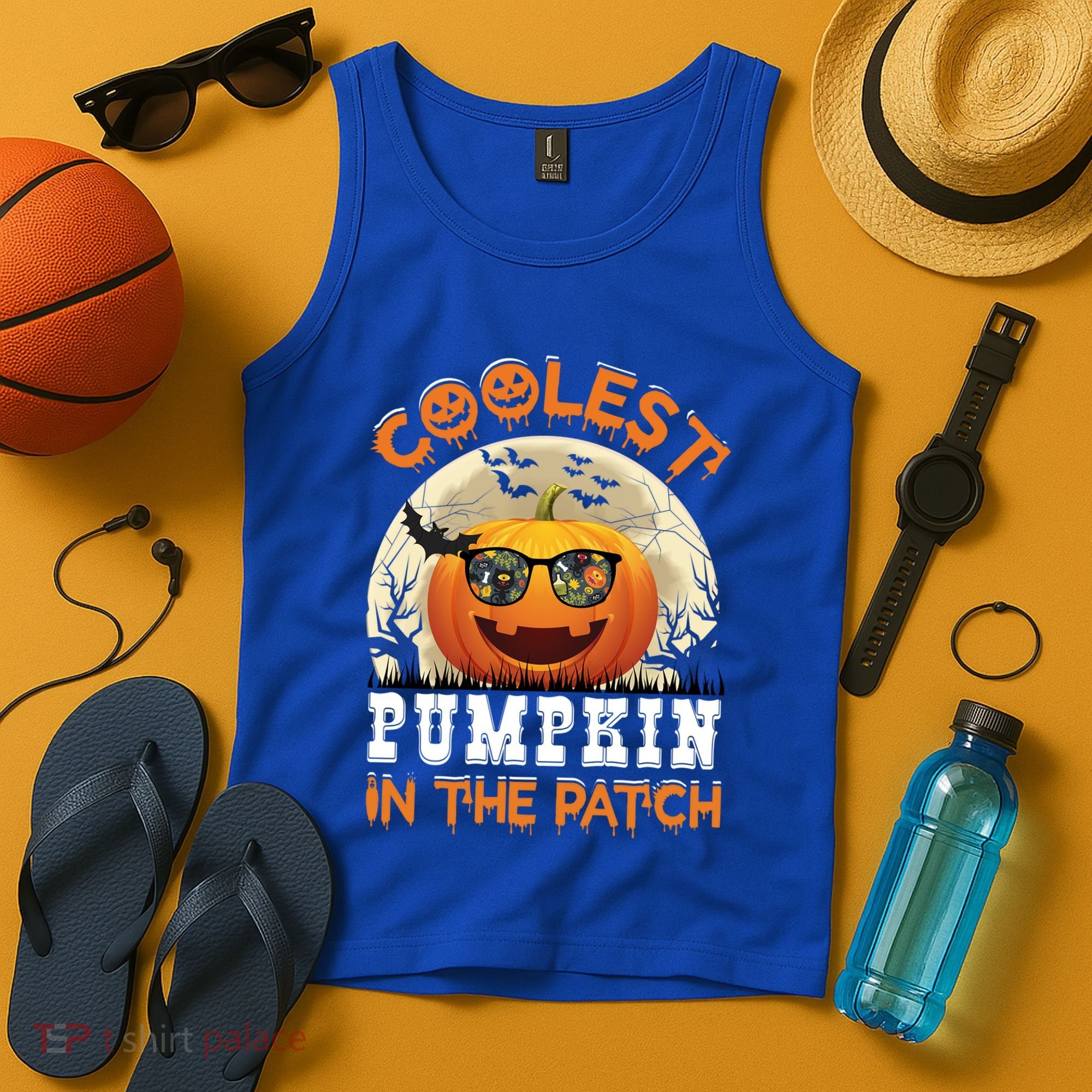 Funny Coolest Pumpkin In The Patch Halloween Graphic Gift Tank Top
