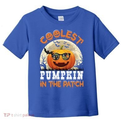 Funny Coolest Pumpkin In The Patch Halloween Graphic Gift Toddler T-Shirt