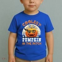 Funny Coolest Pumpkin In The Patch Halloween Graphic Gift Toddler T-Shirt thumb 2