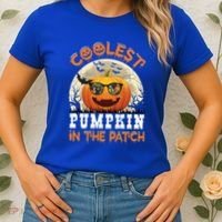 Funny Coolest Pumpkin In The Patch Halloween Graphic Gift Women's T-Shirt thumb 2