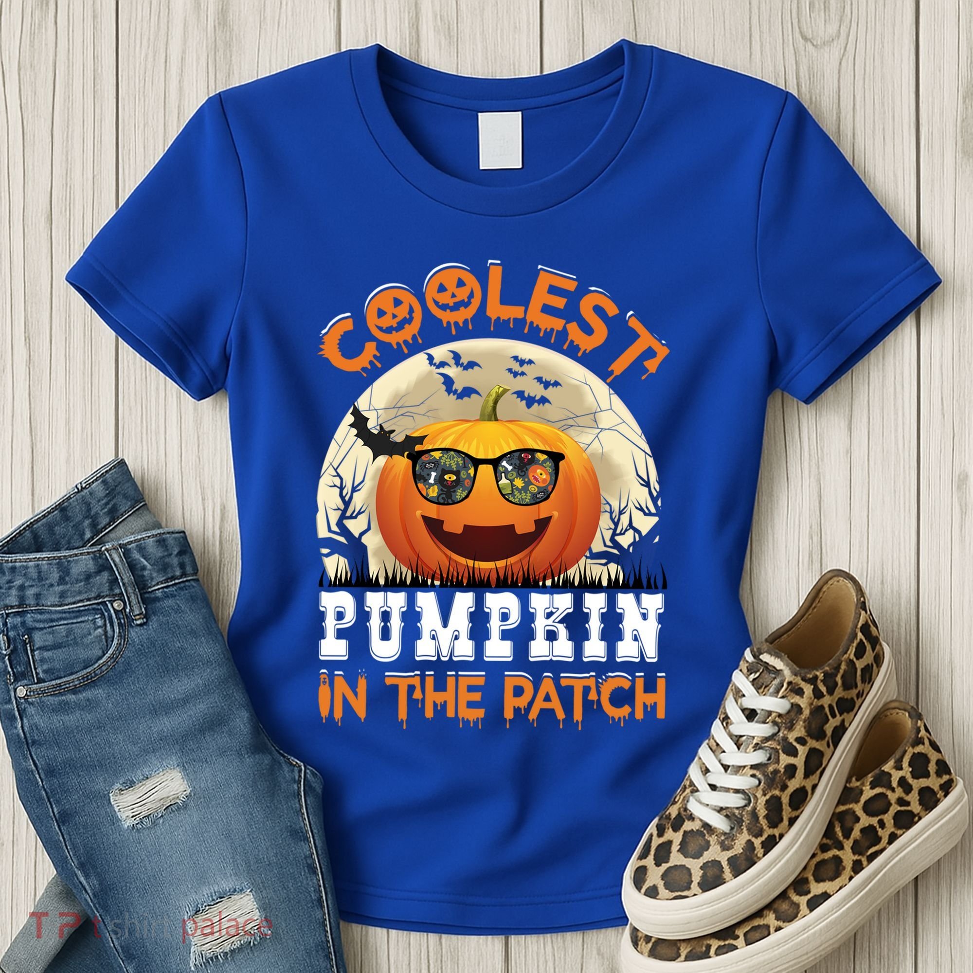 Funny Coolest Pumpkin In The Patch Halloween Graphic Gift Women's T-Shirt