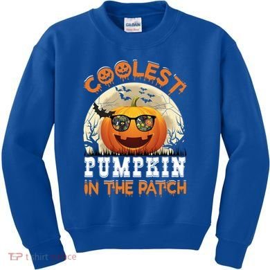 Funny Coolest Pumpkin In The Patch Halloween Graphic Gift Kids Sweatshirt