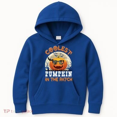 Funny Coolest Pumpkin In The Patch Halloween Graphic Gift Kids Hoodie