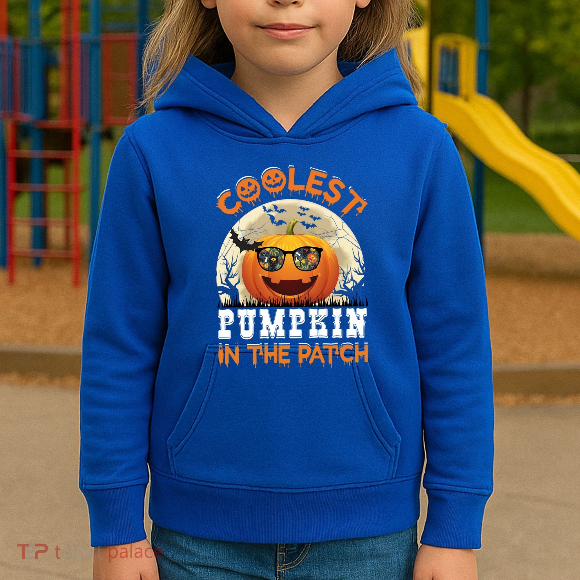 Funny Coolest Pumpkin In The Patch Halloween Graphic Gift Kids Hoodie