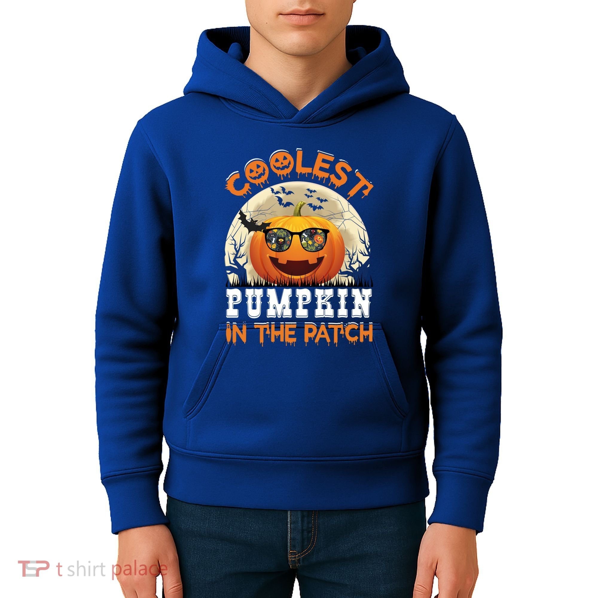 Funny Coolest Pumpkin In The Patch Halloween Graphic Gift Kids Hoodie