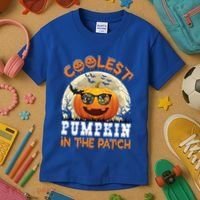 Funny Coolest Pumpkin In The Patch Halloween Graphic Gift Kids T-Shirt thumb 3