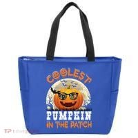 Funny Coolest Pumpkin In The Patch Halloween Graphic Gift Tote Bag thumb 0