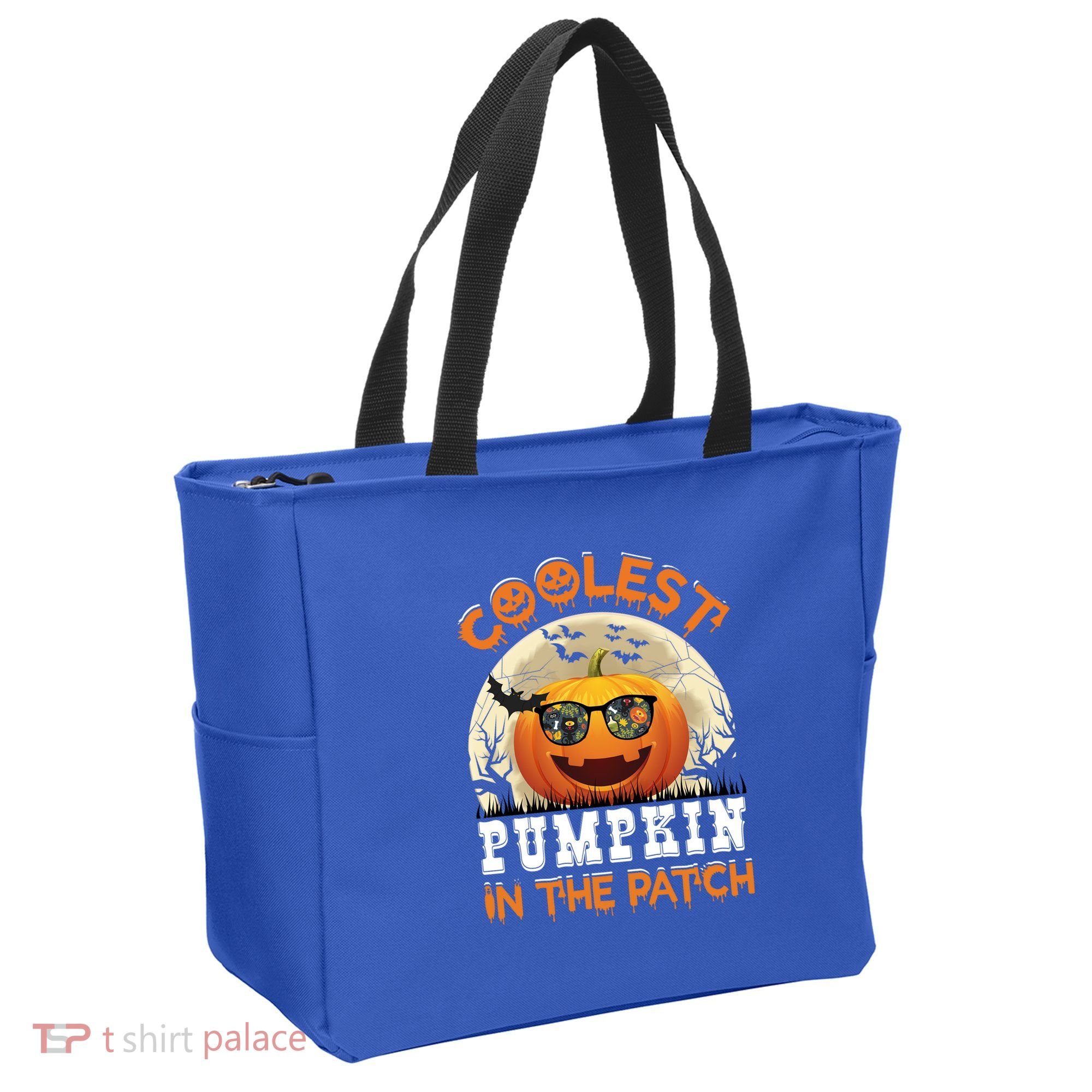Funny Coolest Pumpkin In The Patch Halloween Graphic Gift Tote Bag