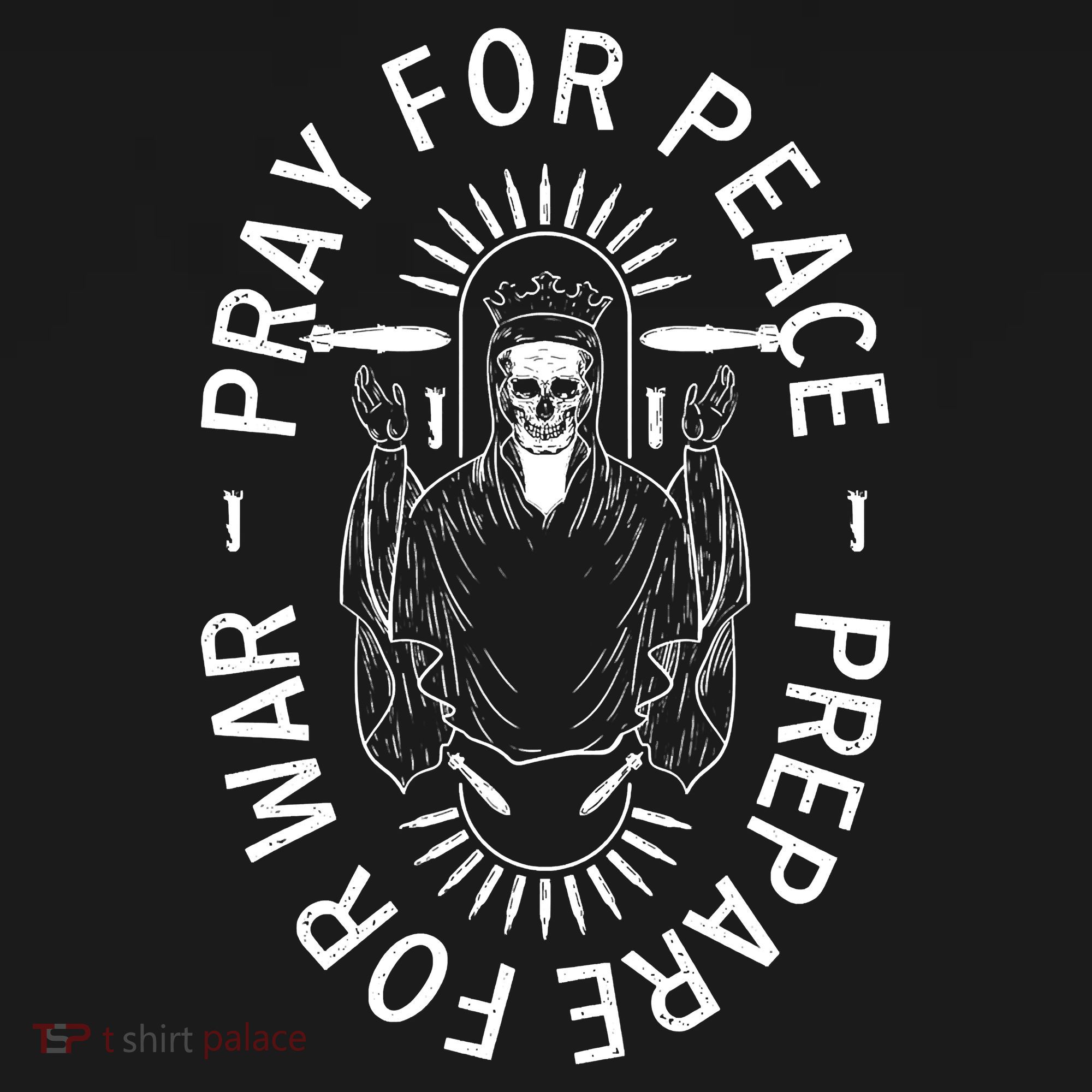 Funny Christian Pray For Peace Prepare For War Polo
