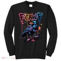 F-Caw-F Crow Pun, Gothic Dark Humor Sweatshirt thumb 0