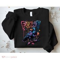 F-Caw-F Crow Pun, Gothic Dark Humor Sweatshirt thumb 2