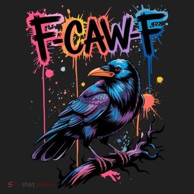 F-Caw-F Crow Pun, Gothic Dark Humor Adult Drive Performance Visor