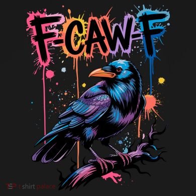 F-Caw-F Crow Pun, Gothic Dark Humor Polo