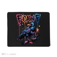 F-Caw-F Crow Pun, Gothic Dark Humor Mousepad thumb 0