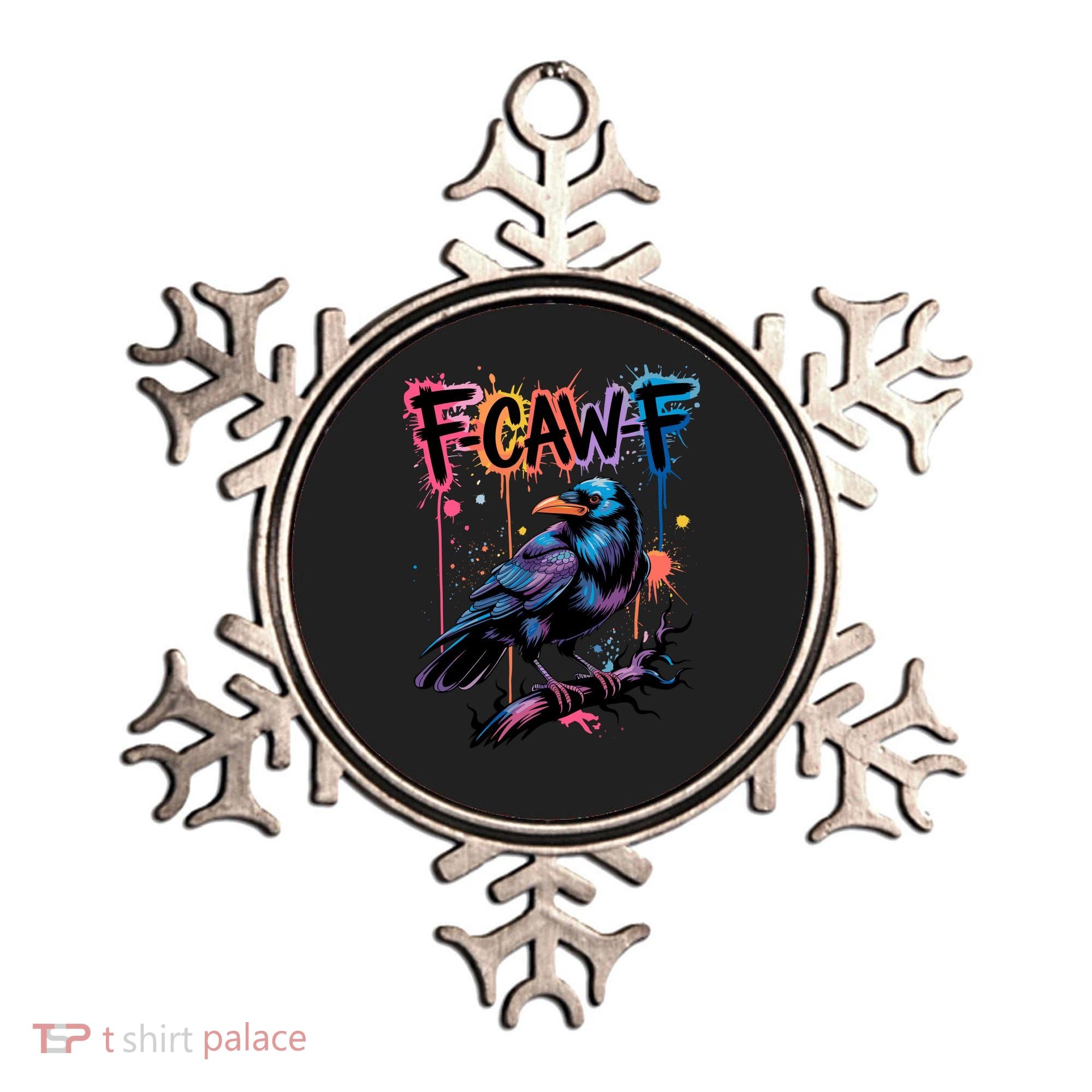 F-Caw-F Crow Pun, Gothic Dark Humor Ornament