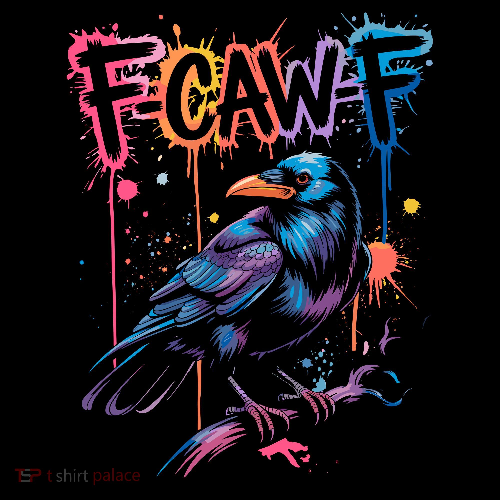 F-Caw-F Crow Pun, Gothic Dark Humor Ornament