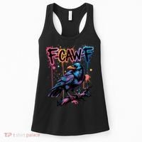F-Caw-F Crow Pun, Gothic Dark Humor Women's Tank Top thumb 0