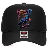 F-Caw-F Crow Pun, Gothic Dark Humor Hat thumb 0