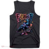 F-Caw-F Crow Pun, Gothic Dark Humor Tank Top thumb 0