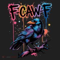 F-Caw-F Crow Pun, Gothic Dark Humor Golf Towel thumb 3