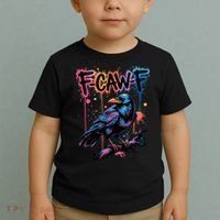 F-Caw-F Crow Pun, Gothic Dark Humor Toddler T-Shirt thumb 2