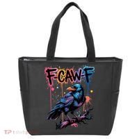 F-Caw-F Crow Pun, Gothic Dark Humor Tote Bag thumb 0