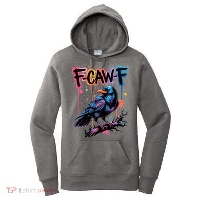 F-Caw-F Crow Pun, Gothic Dark Humor Women's Hoodie