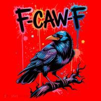 F-Caw-F Crow Pun, Gothic Dark Humor Santa Hat thumb 1