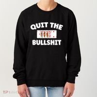 Funny Card Player Pitch Quit The Bullshit Women's Sweatshirt thumb 0