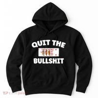 Funny Card Player Pitch Quit The Bullshit Hoodie thumb 0