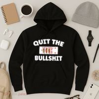 Funny Card Player Pitch Quit The Bullshit Hoodie thumb 3