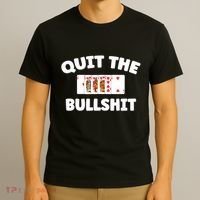Funny Card Player Pitch Quit The Bullshit T-Shirt thumb 3