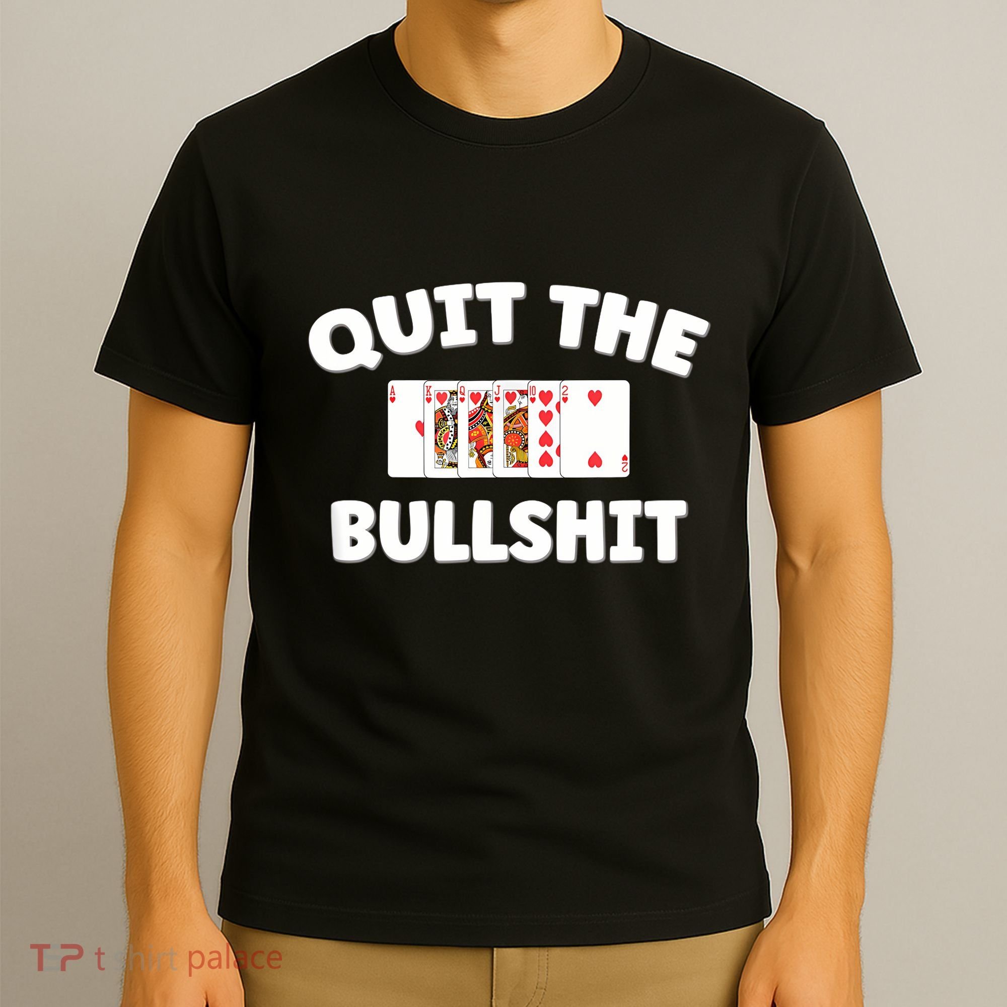 Funny Card Player Pitch Quit The Bullshit T-Shirt